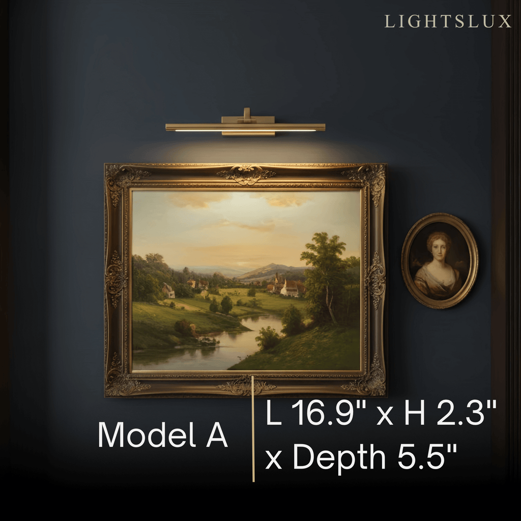 Modern Adjustable Wall Lamp — Polished Brass Integrated LED for Artwork Mirro - Flindria
