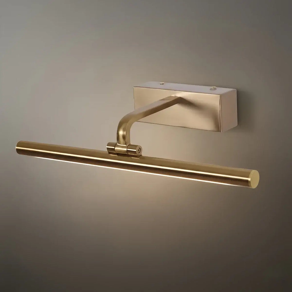 Modern Adjustable Wall Lamp — Polished Brass Integrated LED for Artwork Mirro - Flindria