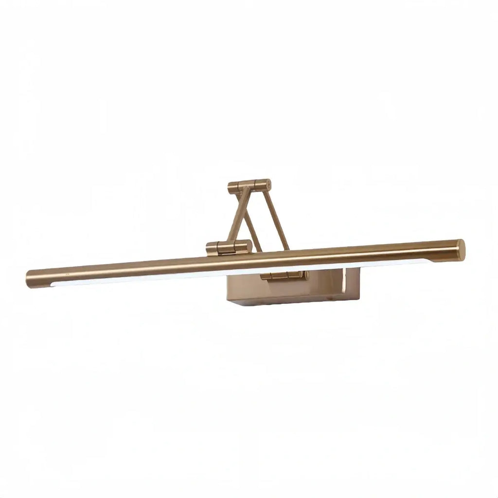 Modern Adjustable Wall Lamp — Polished Brass Integrated LED for Artwork Mirro - Flindria