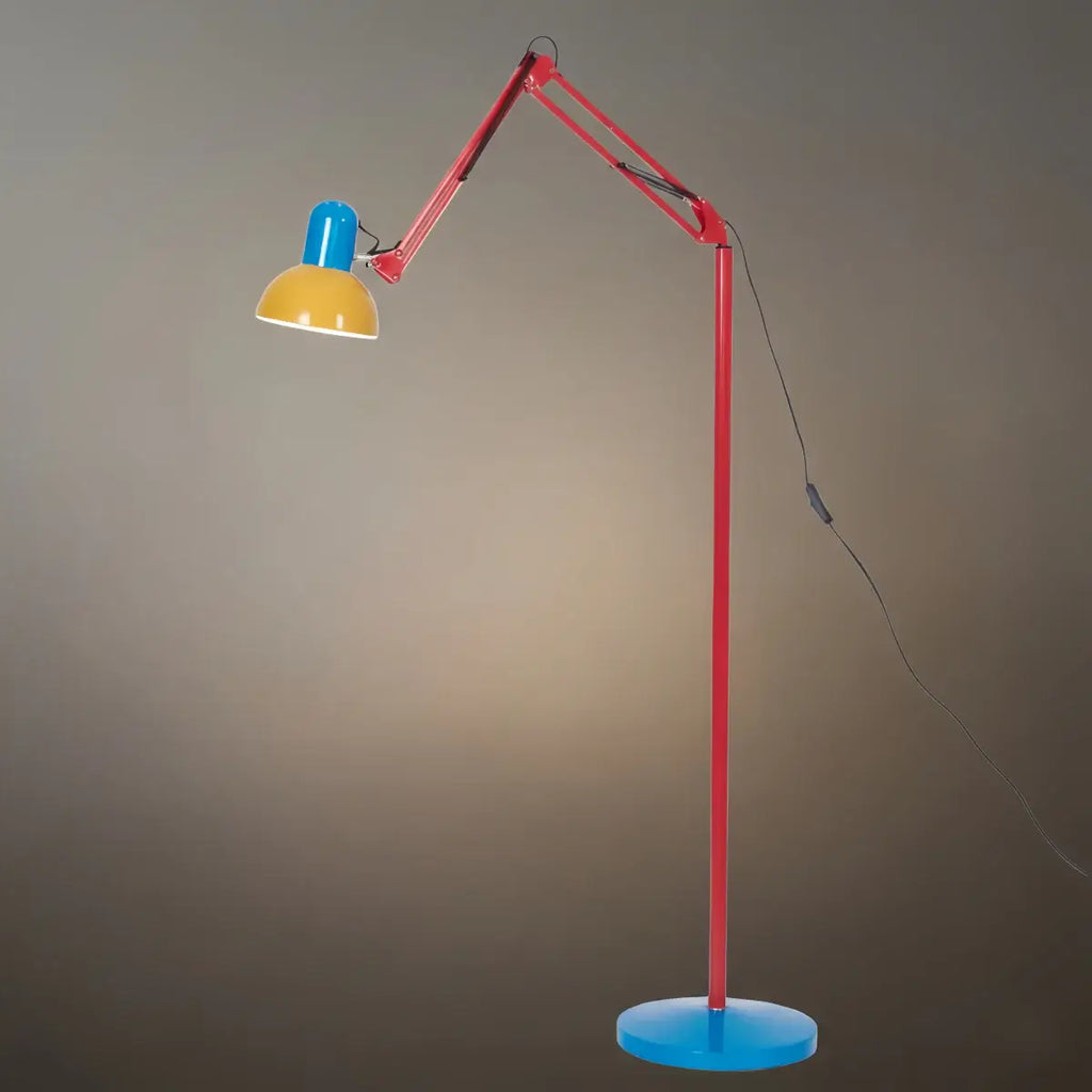 Modern Multi-Joint Floor Lamp — Adjustable Blue Red Yellow for Home Office - Flindria