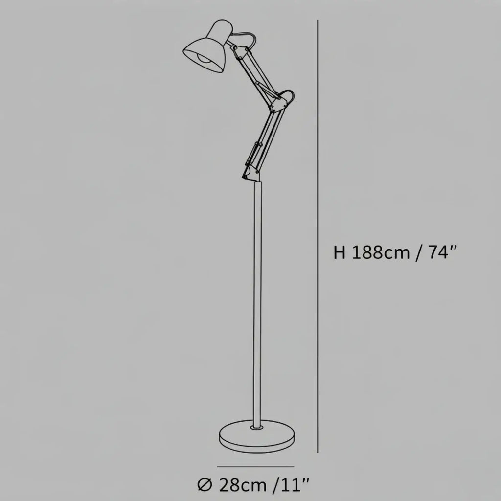 Modern Multi-Joint Floor Lamp — Adjustable Blue Red Yellow for Home Office - Flindria