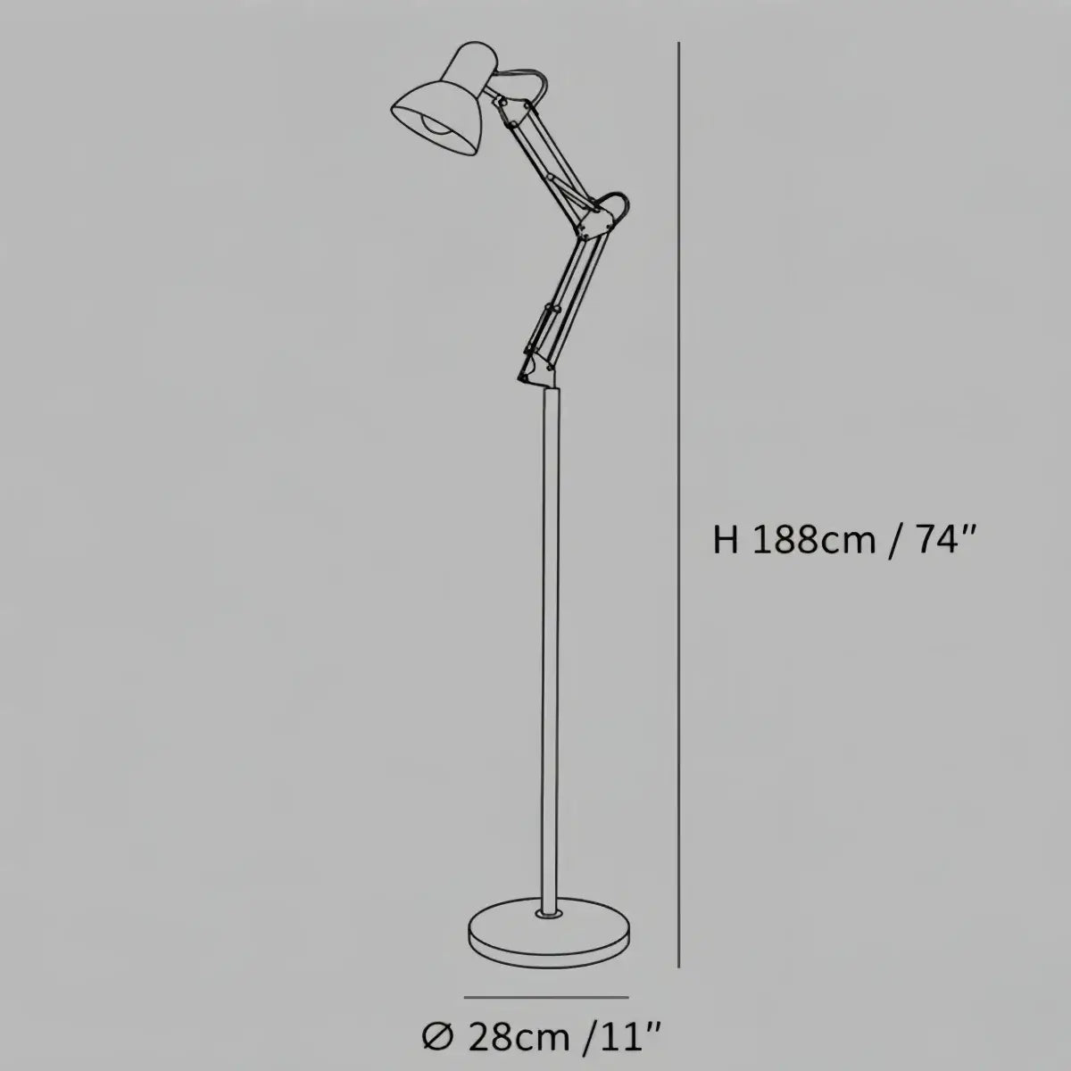 Modern Multi-Joint Floor Lamp — Adjustable Blue Red Yellow for Home Office - Flindria
