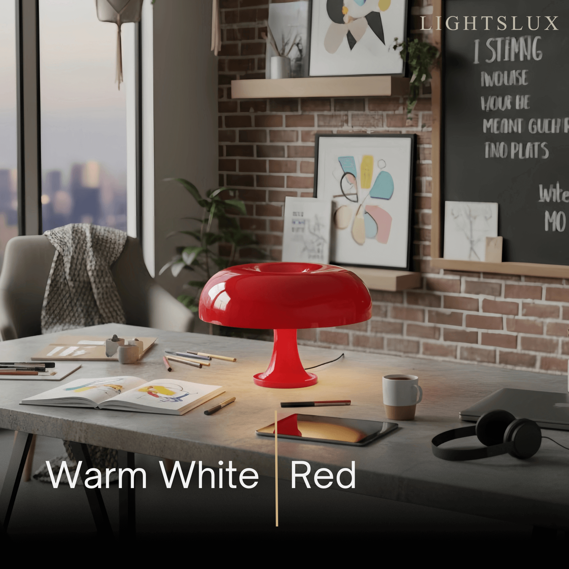 Lámpara de Mesa Hongo Moderna de Medio Siglo Mahara - Flindria