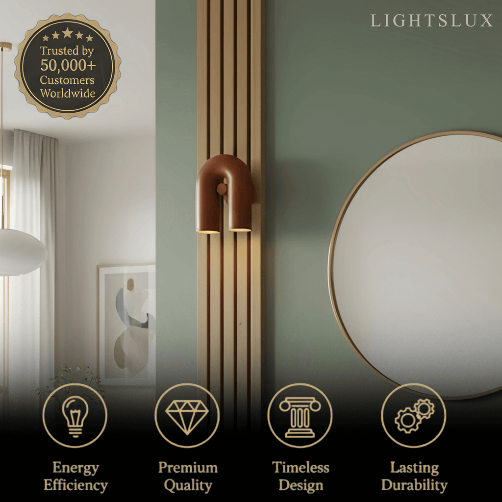 Lámpara de pared modular moderna Prisma — Luz móvil en forma de U de ABS y aluminio - Flindria