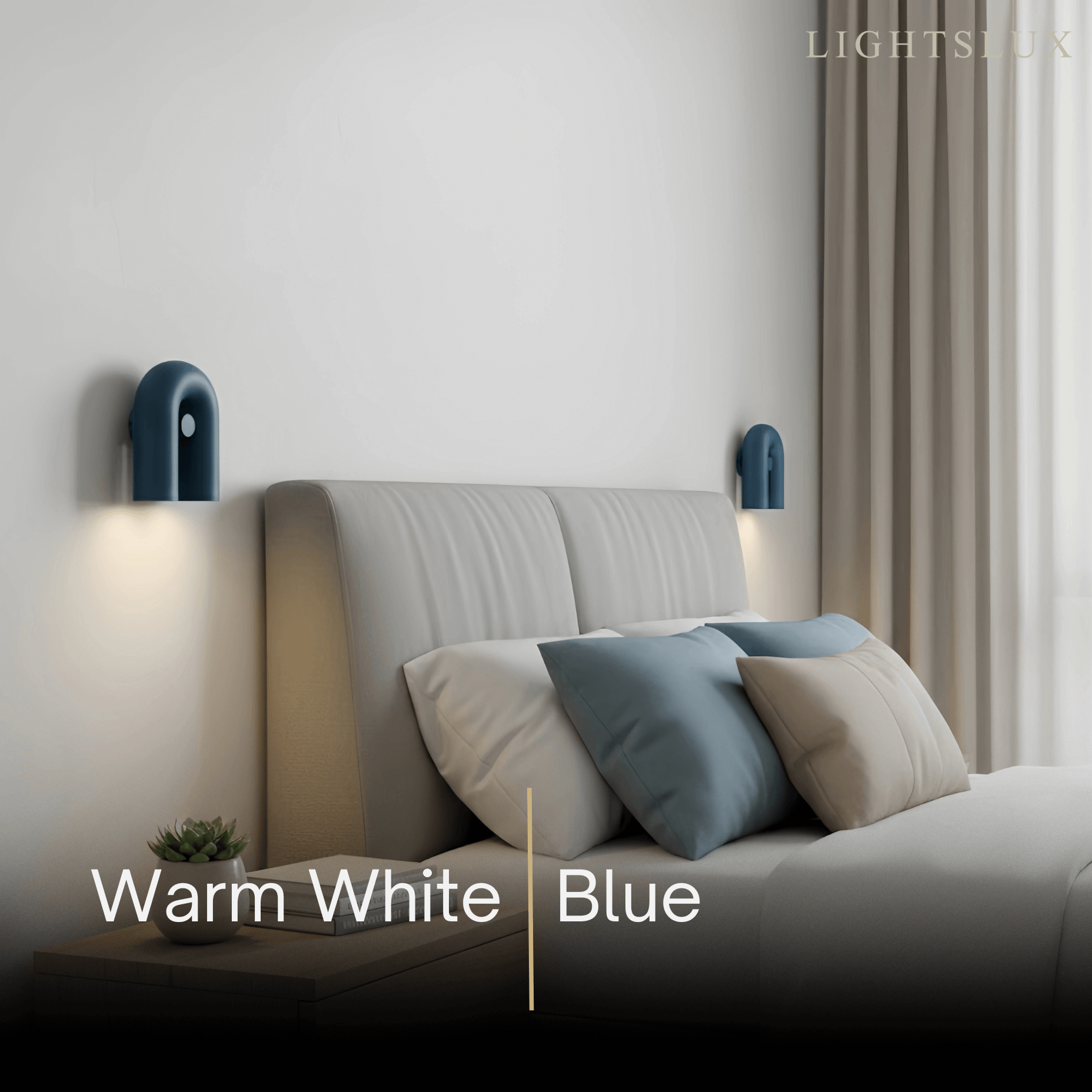 Lámpara de pared modular moderna Prisma — Luz móvil en forma de U de ABS y aluminio - Flindria
