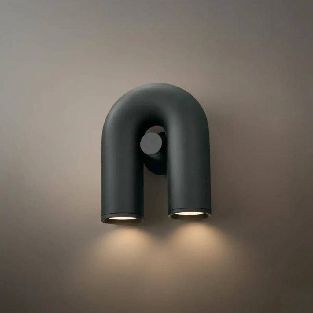 Lámpara de pared modular moderna Prisma — Luz móvil en forma de U de ABS y aluminio - Flindria