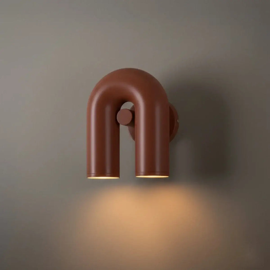 Lámpara de pared modular moderna Prisma — Luz móvil en forma de U de ABS y aluminio - Flindria