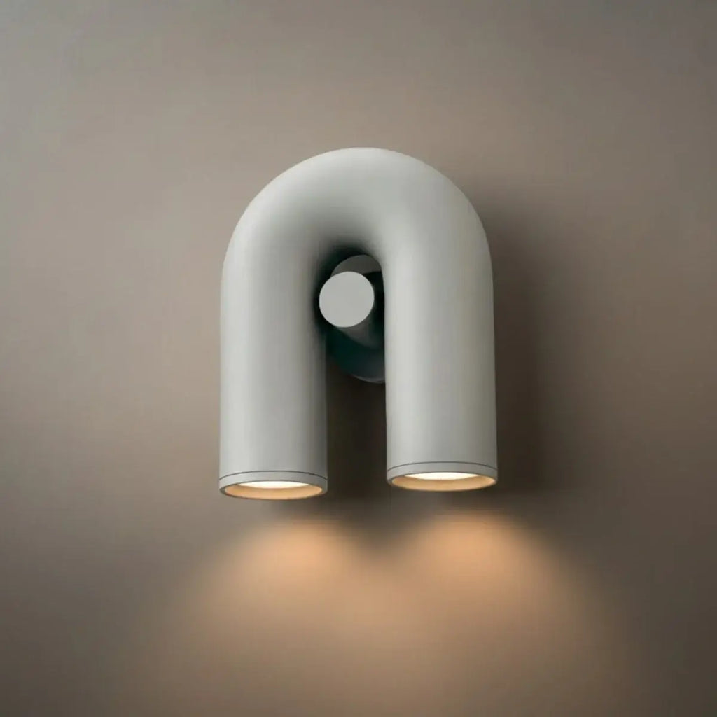Lámpara de pared modular moderna Prisma — Luz móvil en forma de U de ABS y aluminio - Flindria