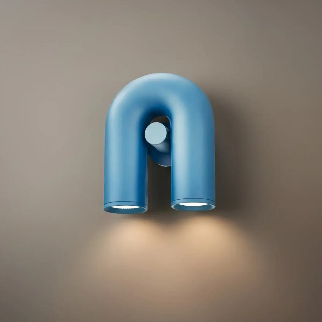 Lámpara de pared modular moderna Prisma — Luz móvil en forma de U de ABS y aluminio - Flindria