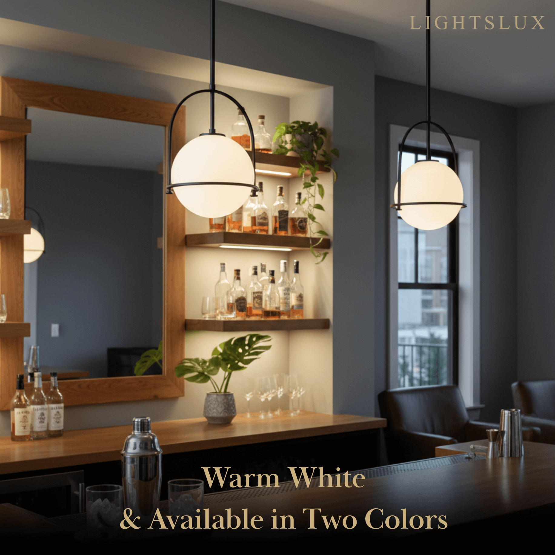 Modern Ceiling Light — Etched Opal Glass Globe & Brass Black For Kitchen Island - Flindria