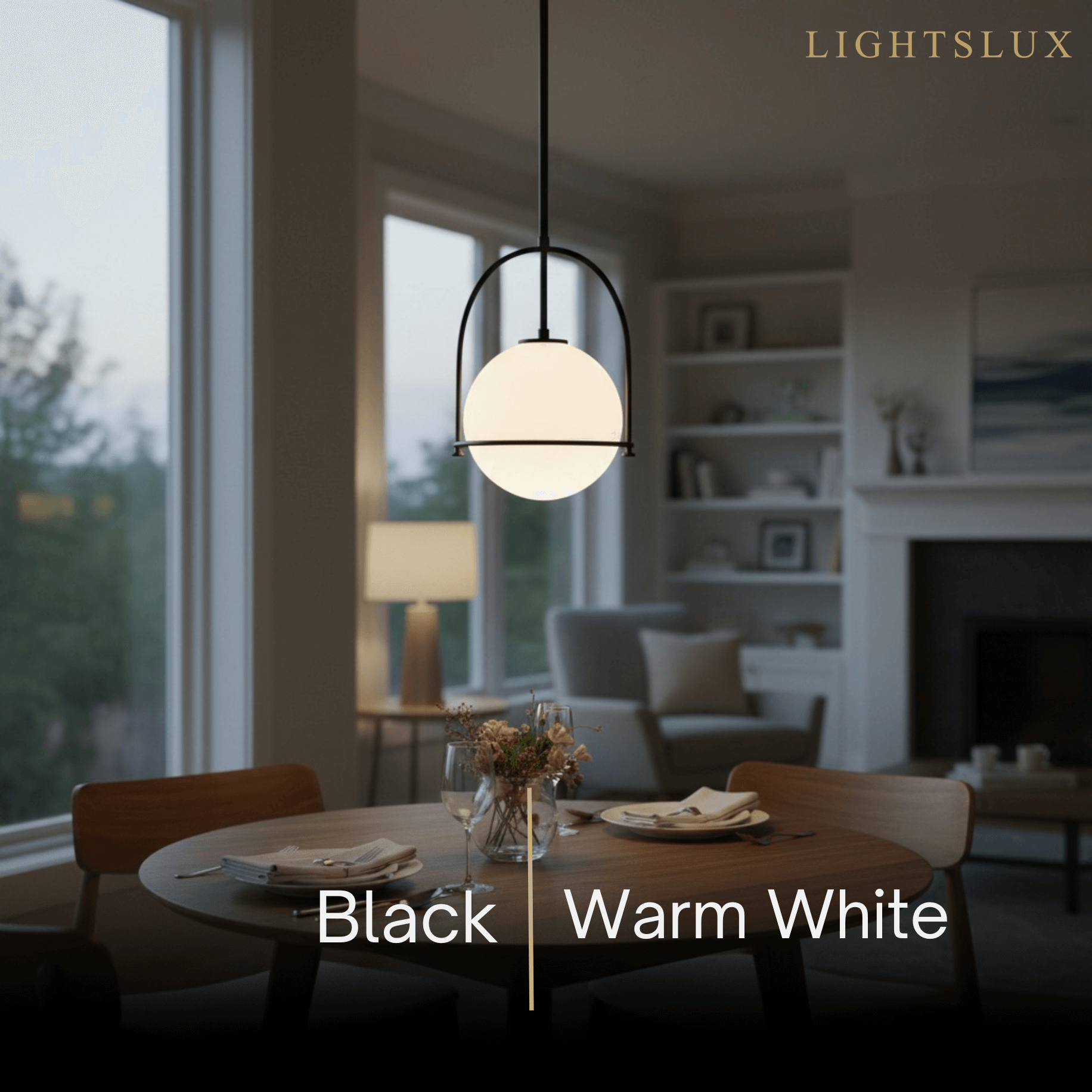Modern Ceiling Light — Etched Opal Glass Globe & Brass Black For Kitchen Island - Flindria
