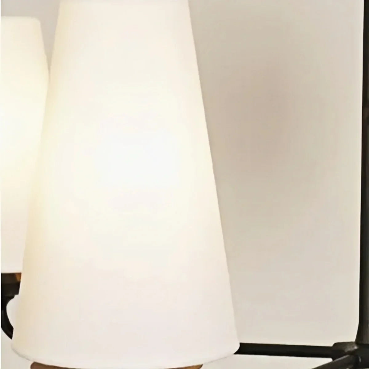 Modern Tiered Chandelier — Copper Frame & Linen Shades for Dining Room - Flindria