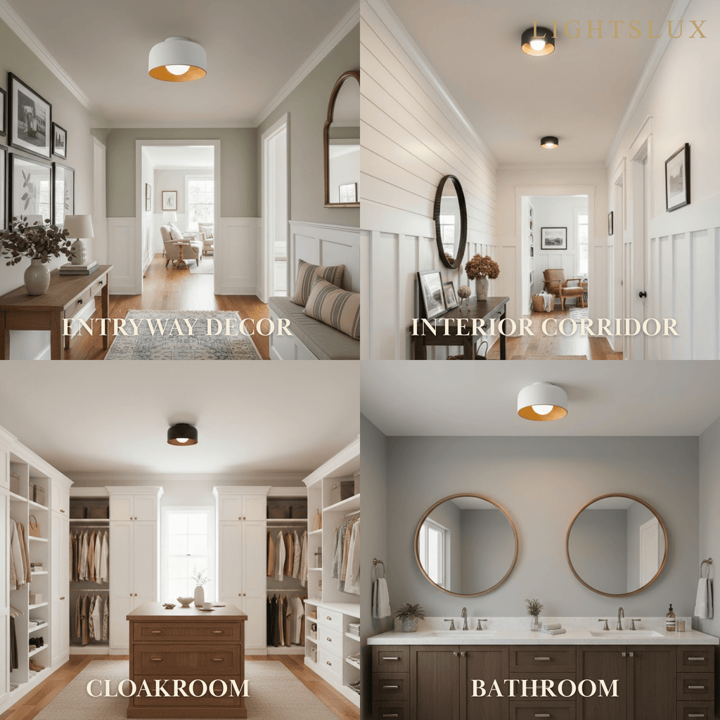Modern Industrial Sphere Ceiling Light — Matte Glass & Wood-Grain Interior - Flindria