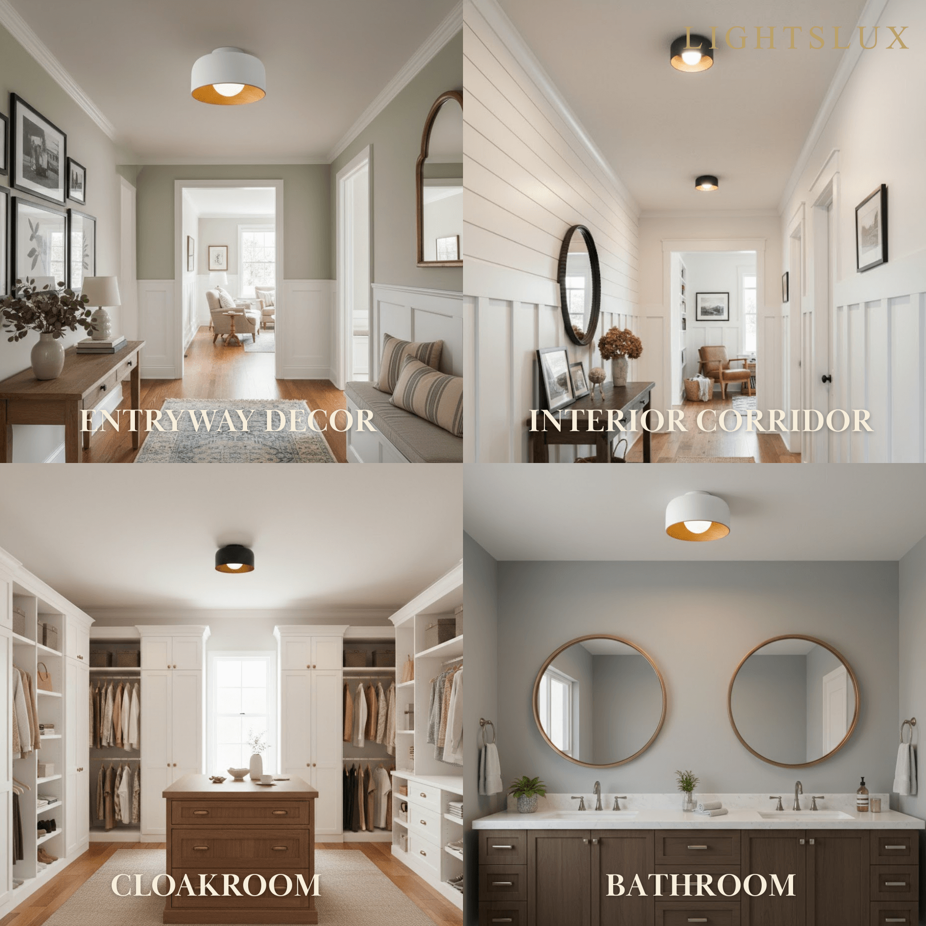 Modern Industrial Sphere Ceiling Light — Matte Glass & Wood-Grain Interior - Flindria