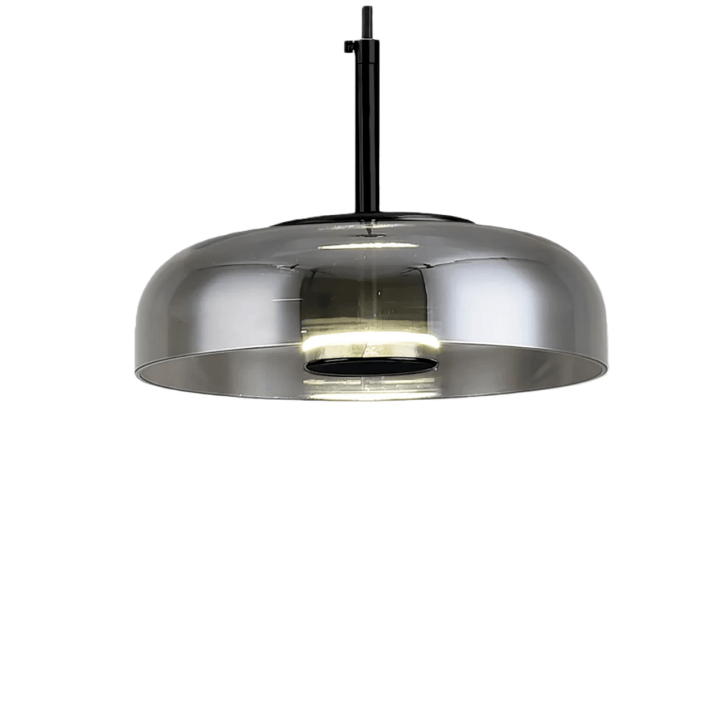 Scandinavian Pendant Lamp — Clear Glass Sphere & Brass Accent for Kitchen Island - Flindria