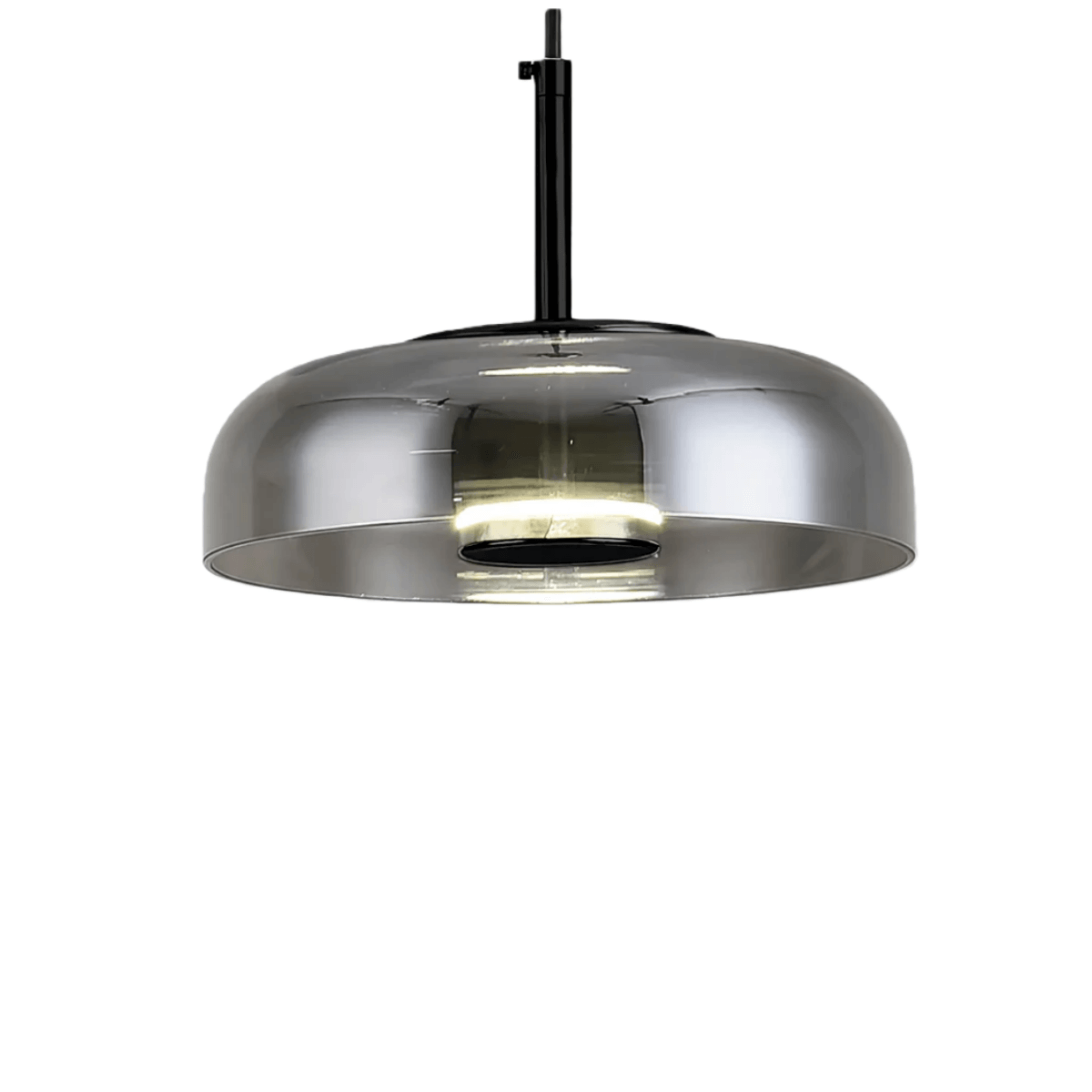 Scandinavian Pendant Lamp — Clear Glass Sphere & Brass Accent for Kitchen Island - Flindria