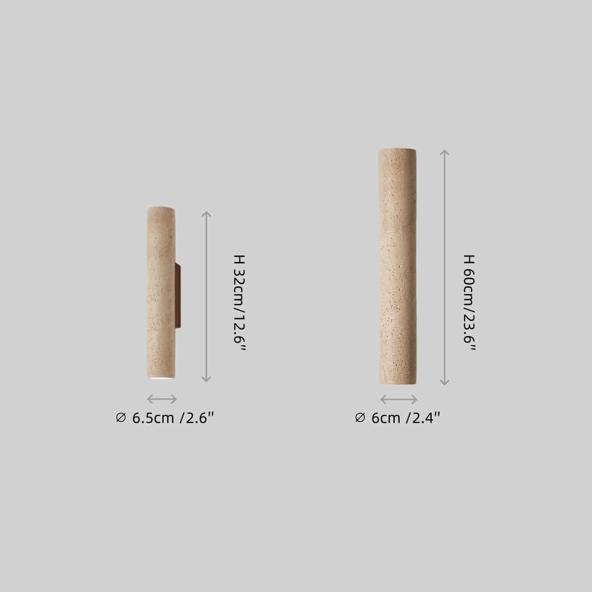 Minimalistische Travertijn Wandlamp – Gele Natuursteen & Walnoot Achterplaat - Flindria