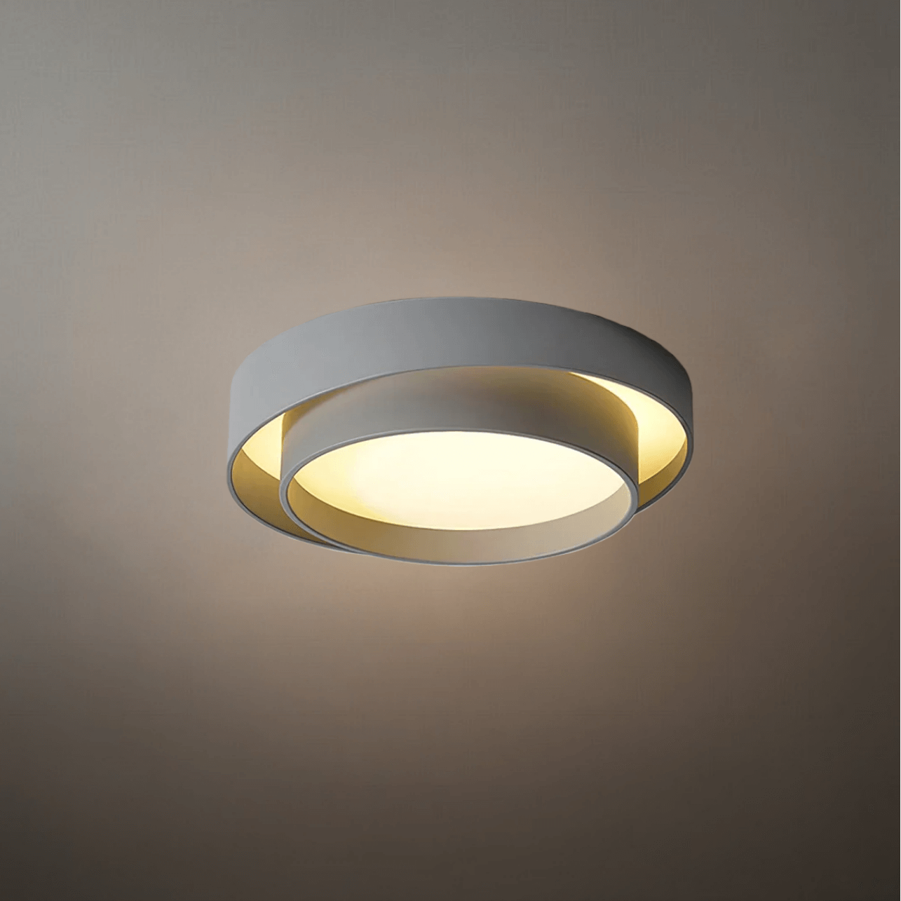Contemporary Cylinder Ceiling Light — Matte Neutral LED for Living Room - Flindria