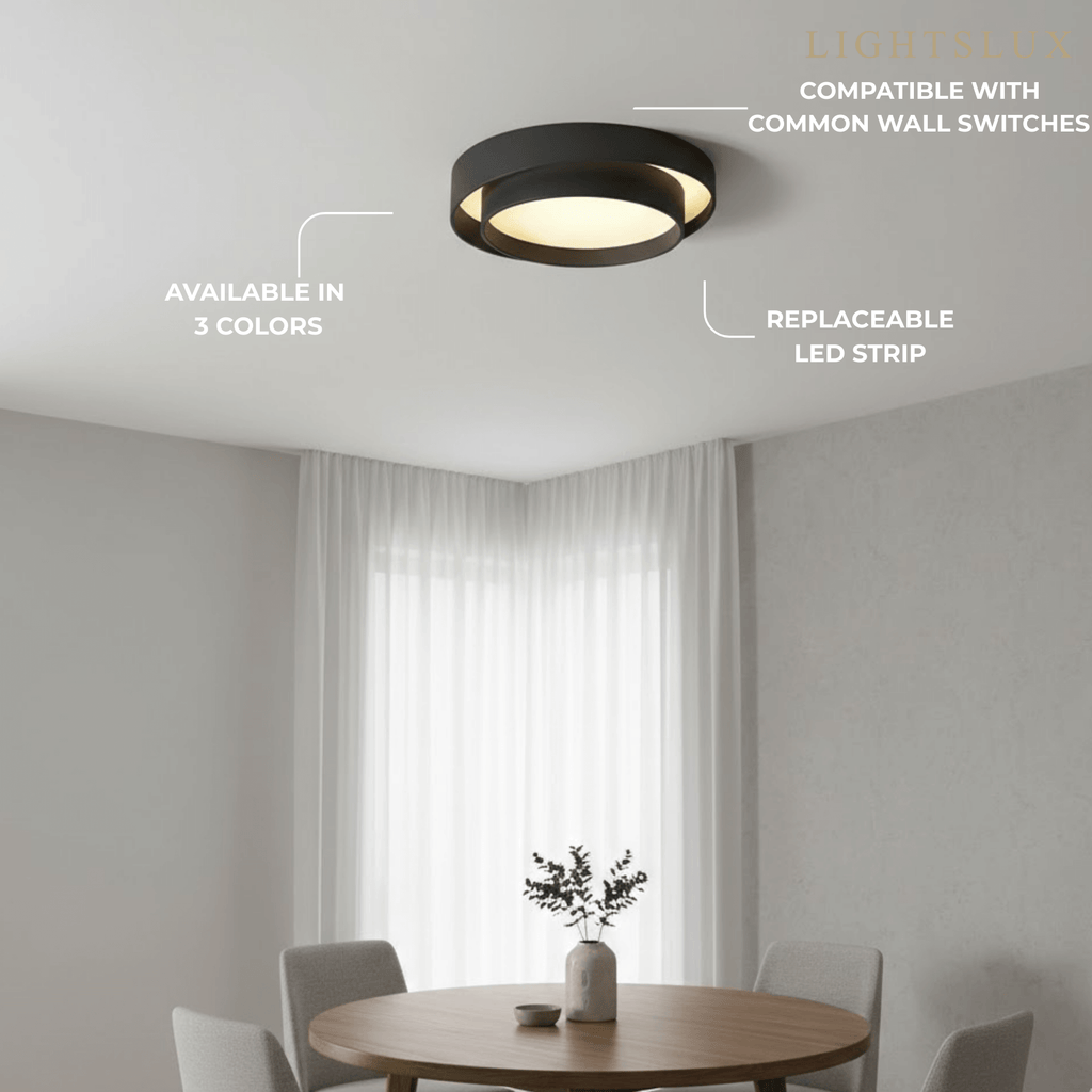 Contemporary Cylinder Ceiling Light — Matte Neutral LED for Living Room - Flindria