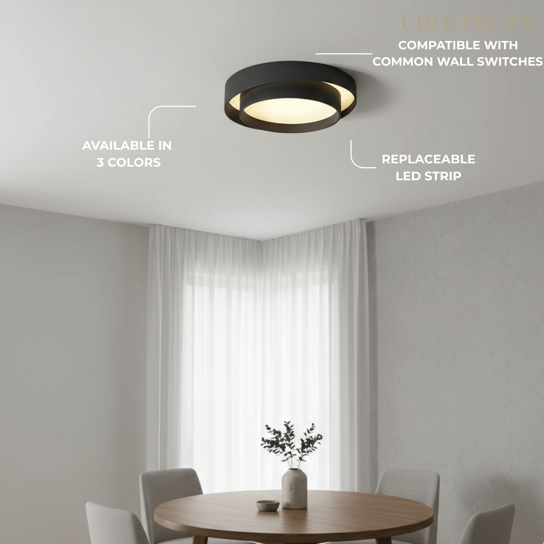Contemporary Cylinder Ceiling Light — Matte Neutral LED for Living Room - Flindria