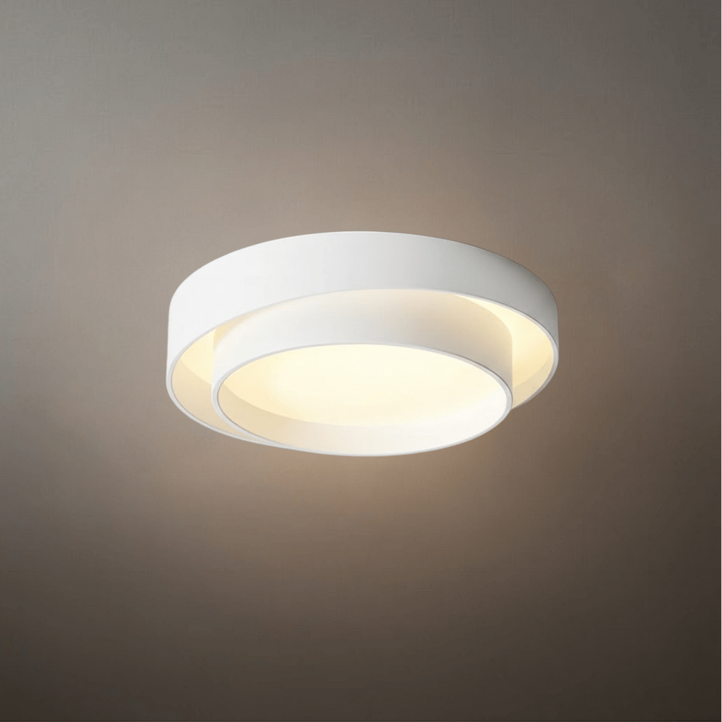 Contemporary Cylinder Ceiling Light — Matte Neutral LED for Living Room - Flindria