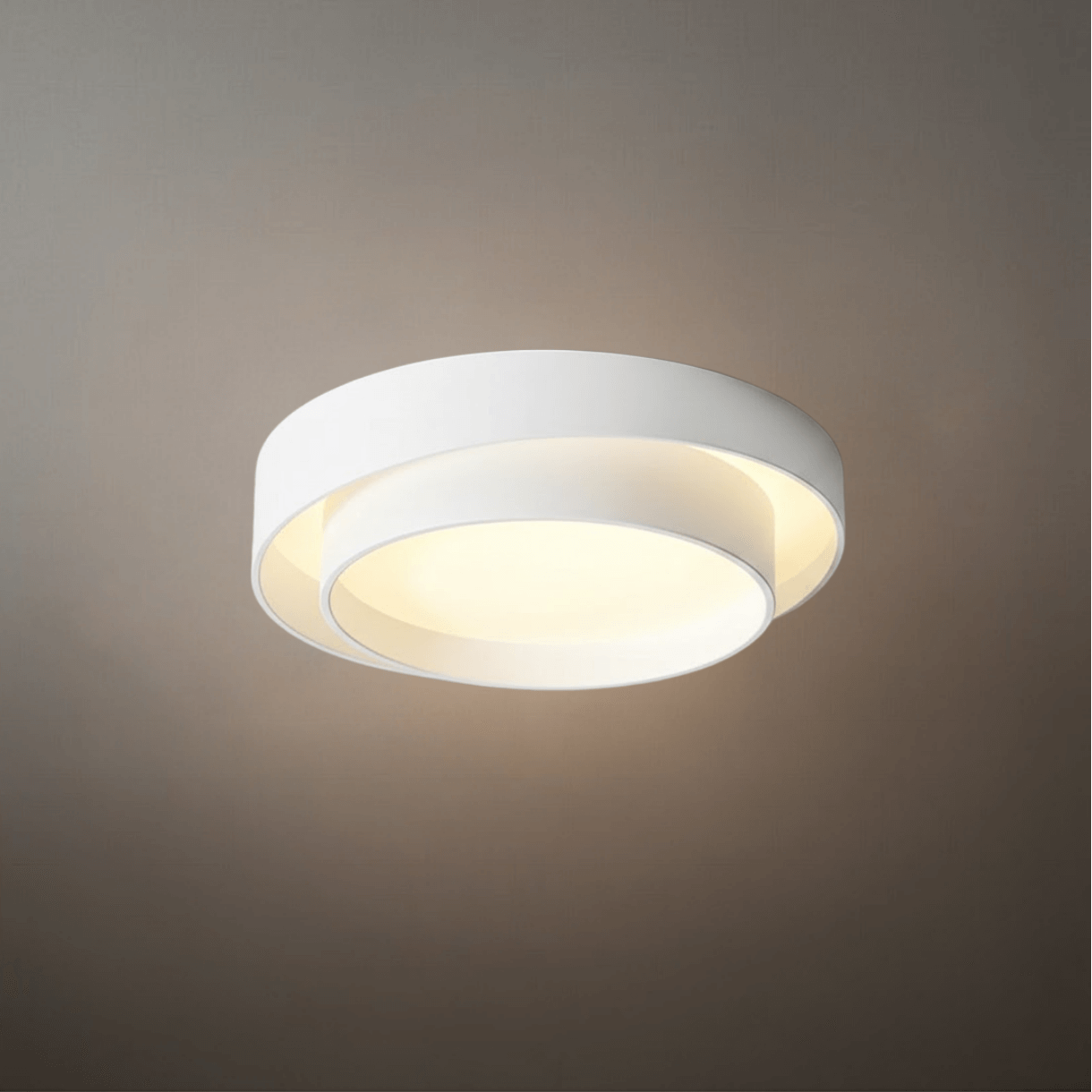 Contemporary Cylinder Ceiling Light — Matte Neutral LED for Living Room - Flindria