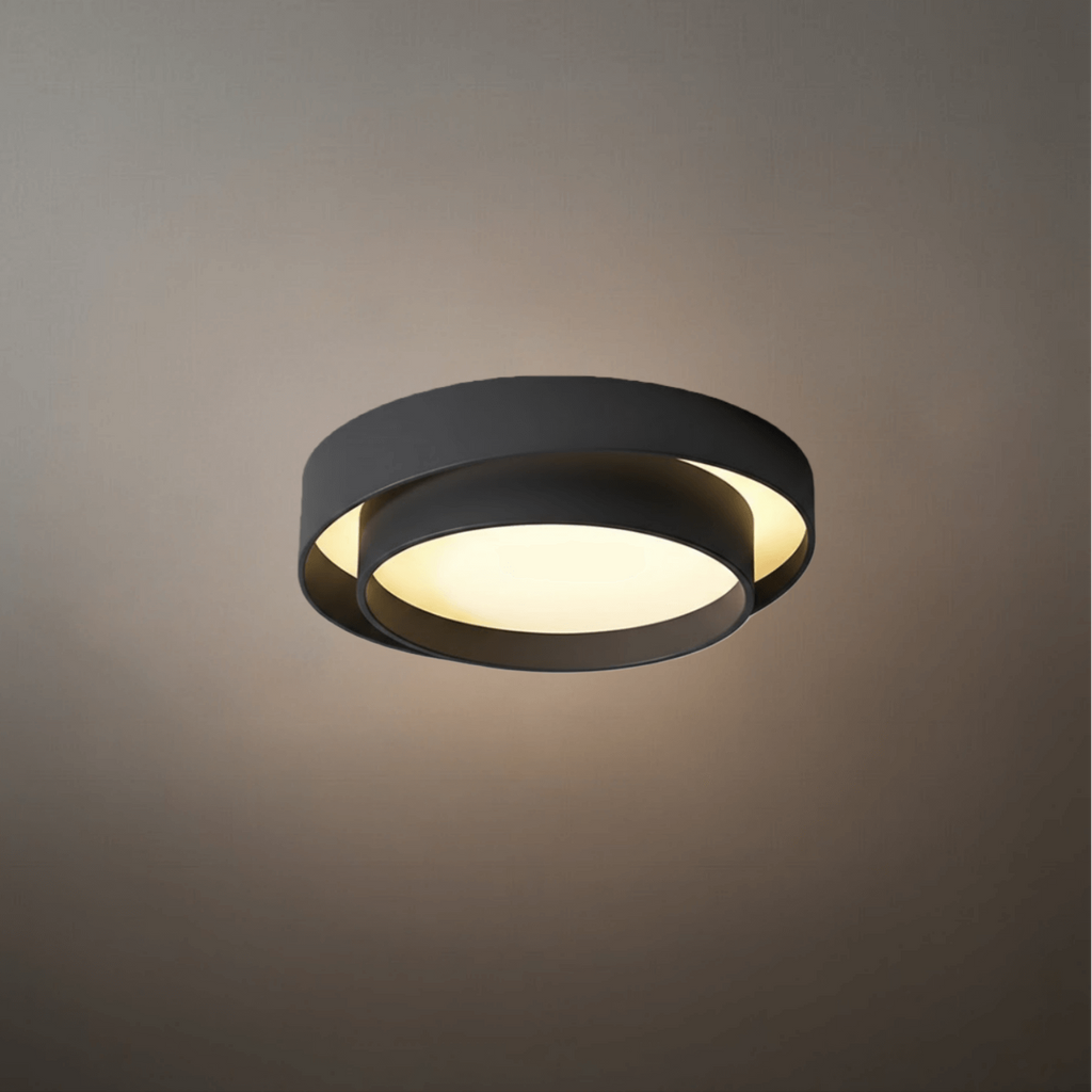 Contemporary Cylinder Ceiling Light — Matte Neutral LED for Living Room - Flindria