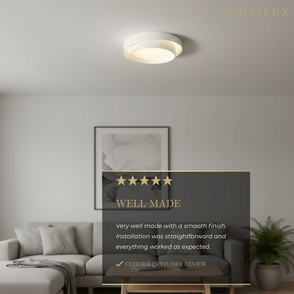 Contemporary Cylinder Ceiling Light — Matte Neutral LED for Living Room - Flindria