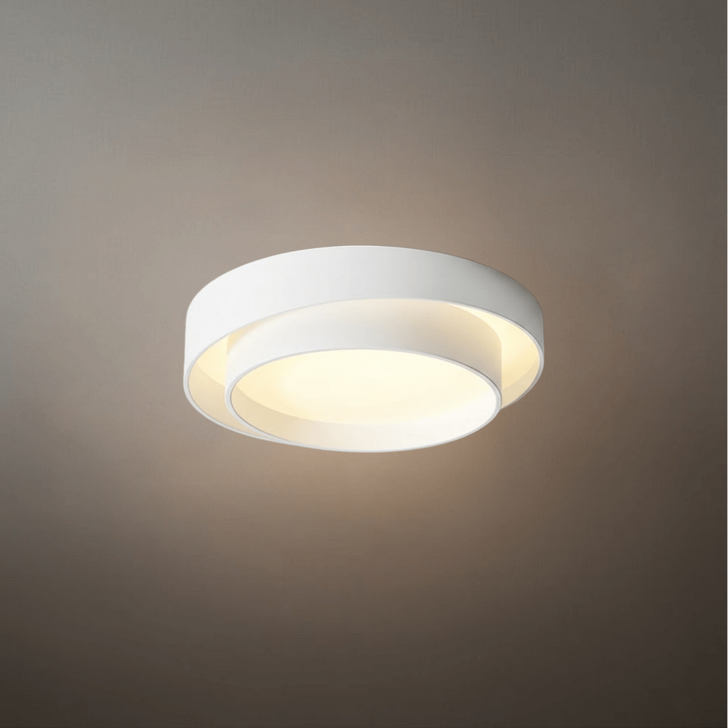 Contemporary Cylinder Ceiling Light — Matte Neutral LED for Living Room - Flindria
