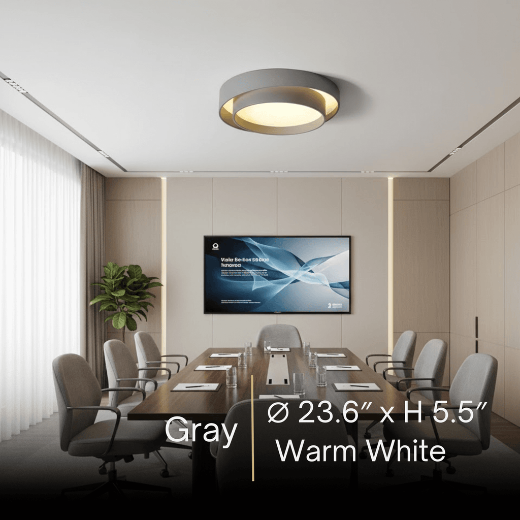 Contemporary Cylinder Ceiling Light — Matte Neutral LED for Living Room - Flindria
