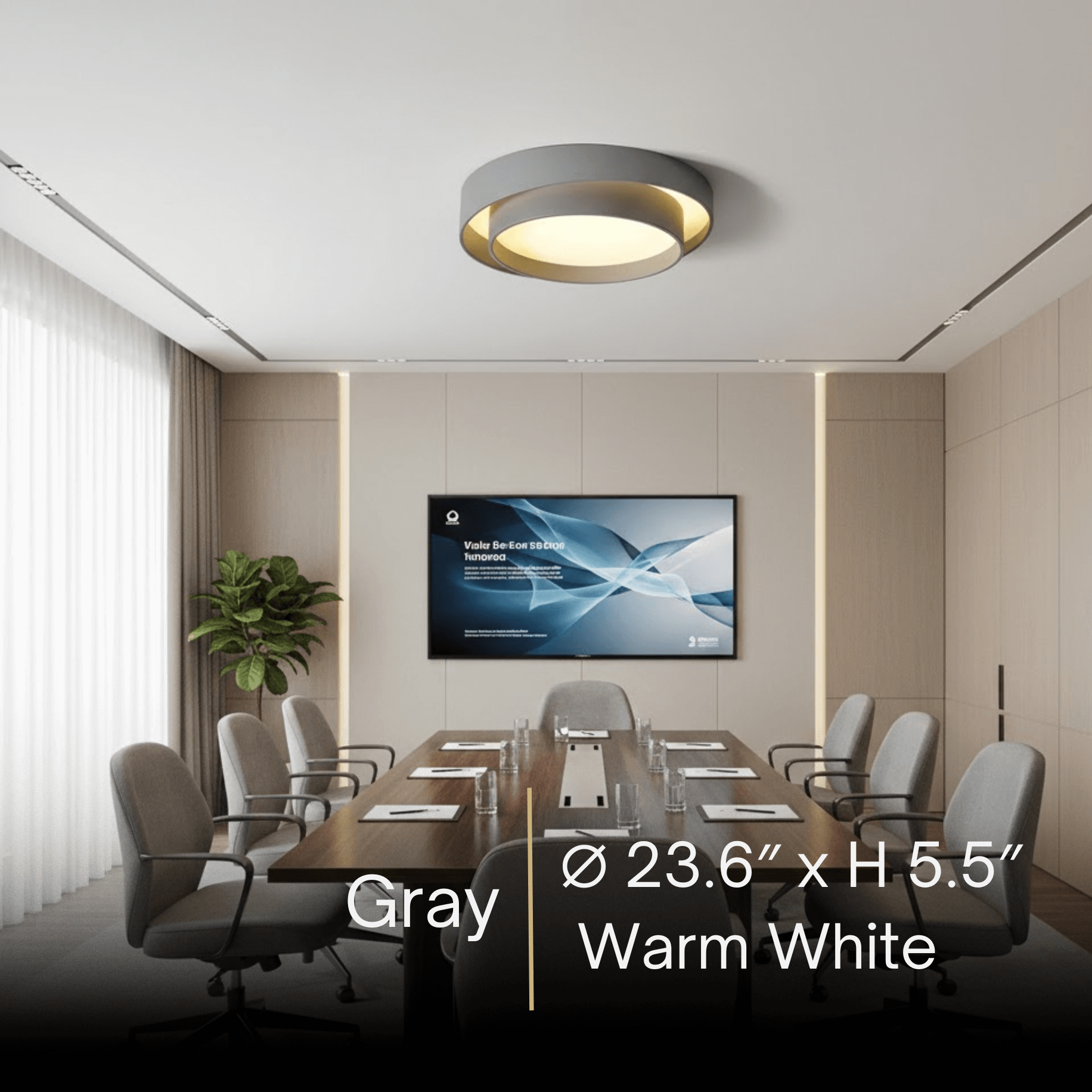 Contemporary Cylinder Ceiling Light — Matte Neutral LED for Living Room - Flindria