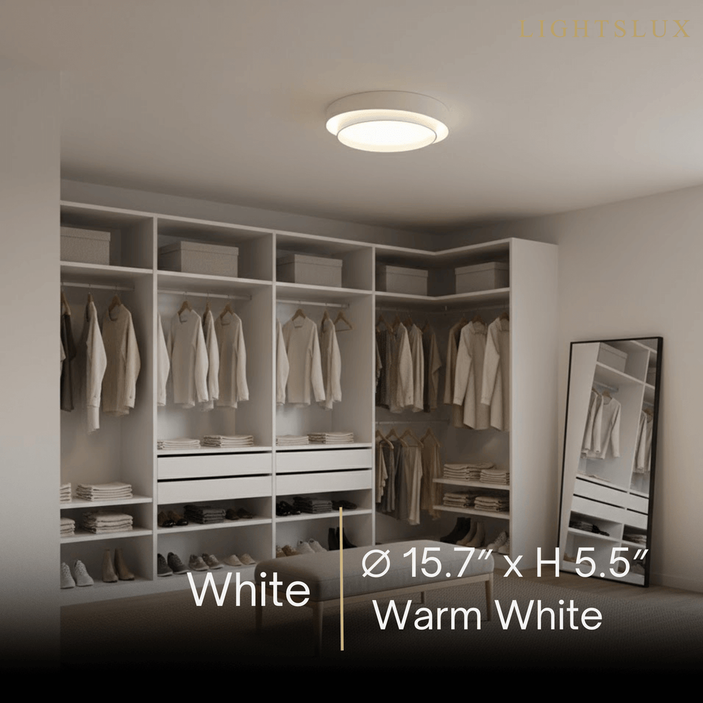Contemporary Cylinder Ceiling Light — Matte Neutral LED for Living Room - Flindria