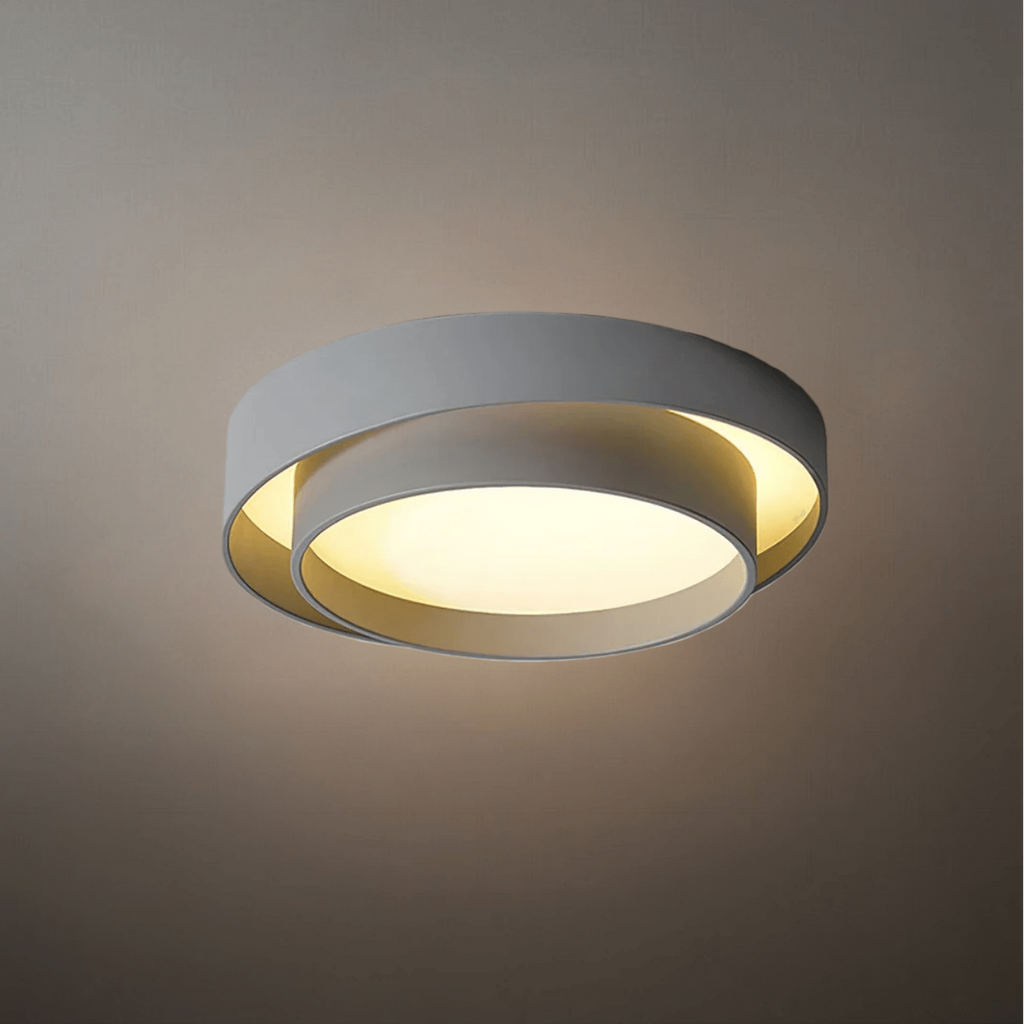 Contemporary Cylinder Ceiling Light — Matte Neutral LED for Living Room - Flindria