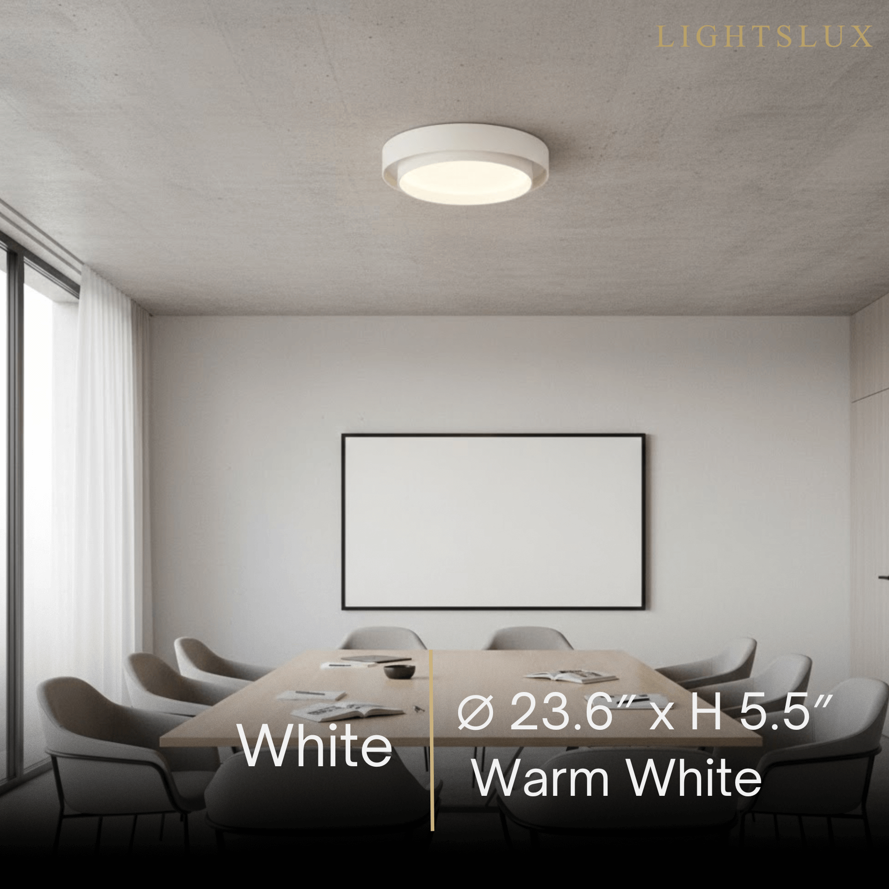 Contemporary Cylinder Ceiling Light — Matte Neutral LED for Living Room - Flindria