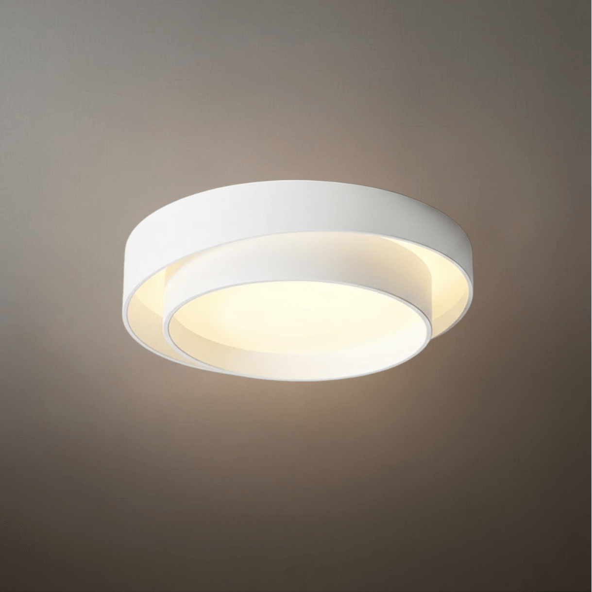 Contemporary Cylinder Ceiling Light — Matte Neutral LED for Living Room - Flindria