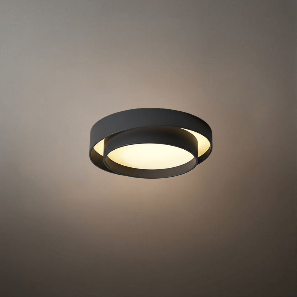 Contemporary Cylinder Ceiling Light — Matte Neutral LED for Living Room - Flindria
