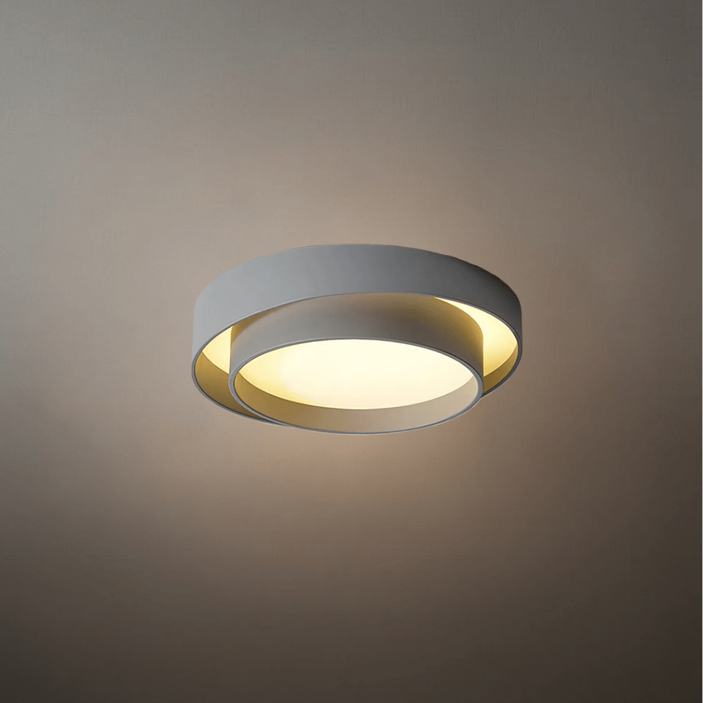 Contemporary Cylinder Ceiling Light — Matte Neutral LED for Living Room - Flindria