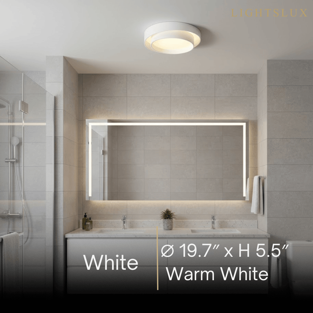 Contemporary Cylinder Ceiling Light — Matte Neutral LED for Living Room - Flindria