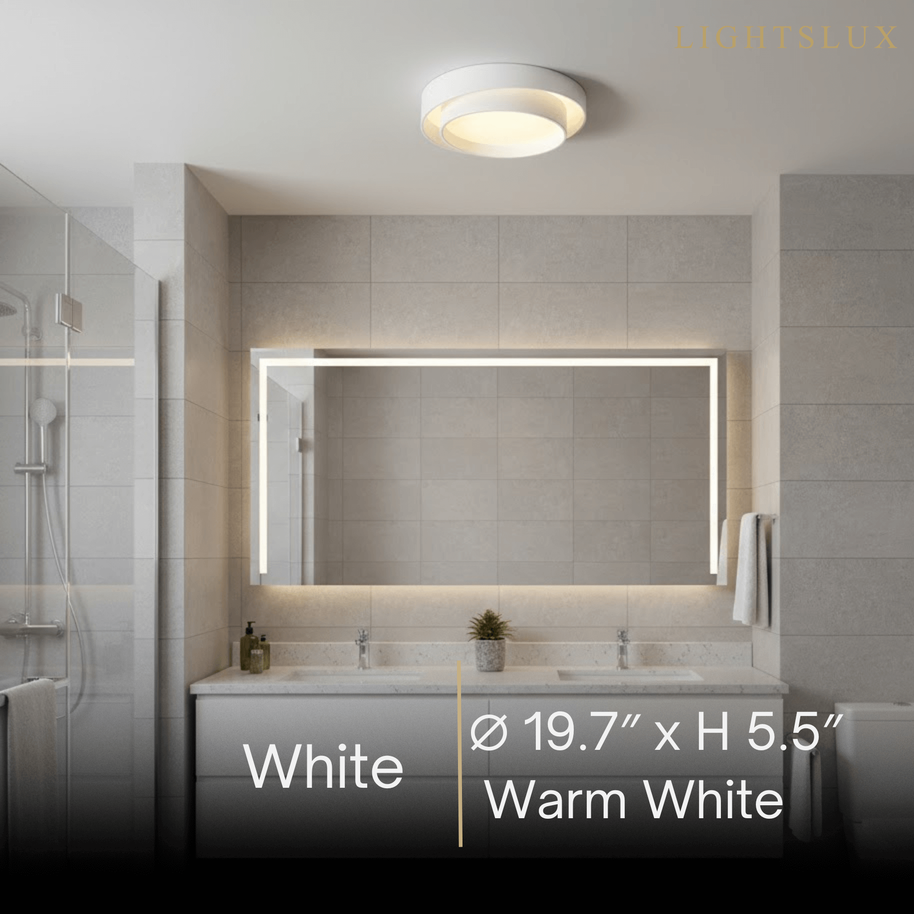 Contemporary Cylinder Ceiling Light — Matte Neutral LED for Living Room - Flindria