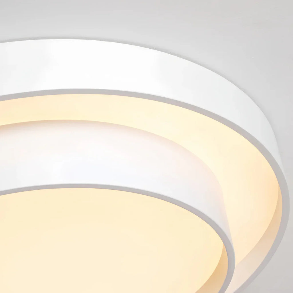 Contemporary Cylinder Ceiling Light — Matte Neutral LED for Living Room - Flindria