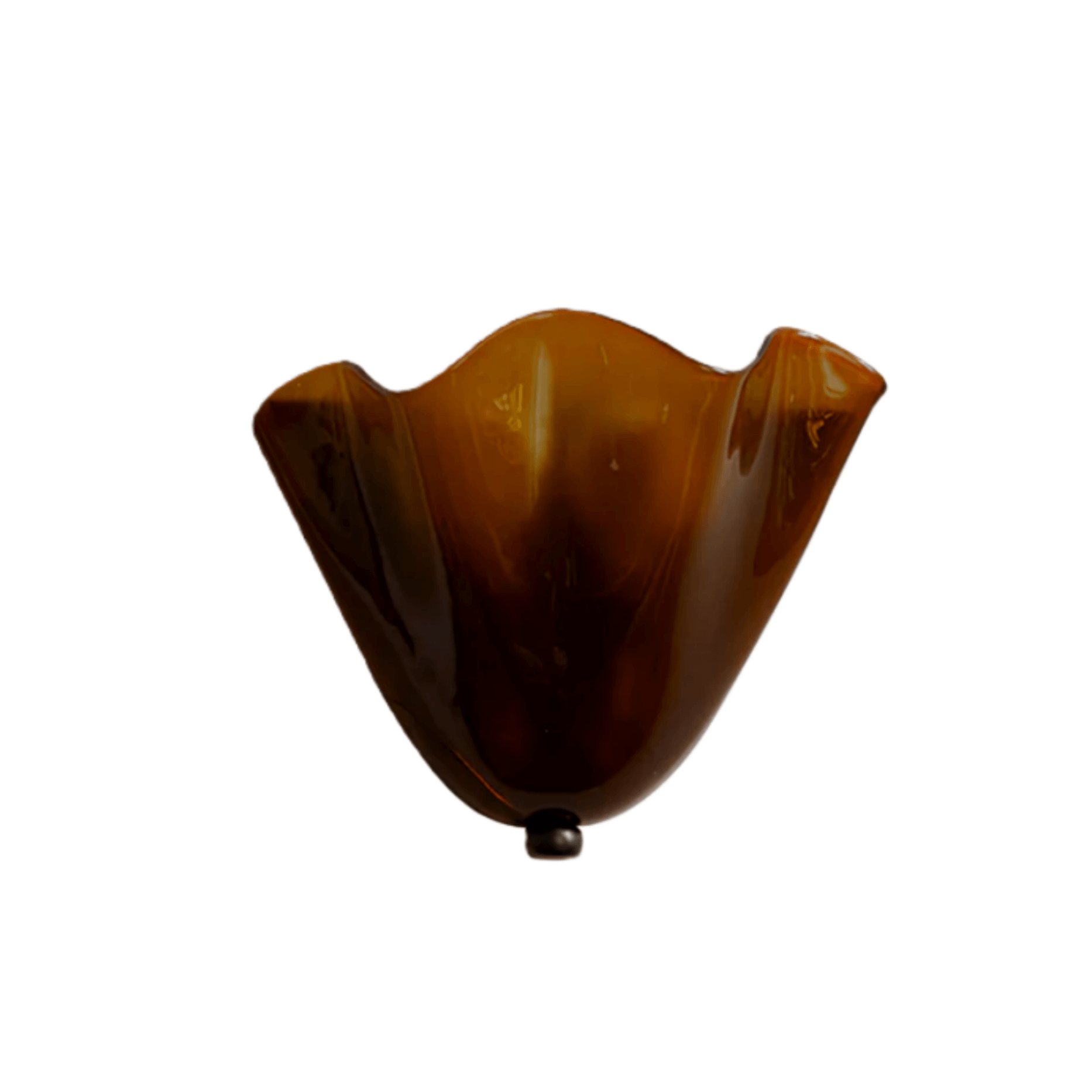 Organic Sculptural Wall Light — Petal-Form Earthy Tone for Bedroom - Flindria