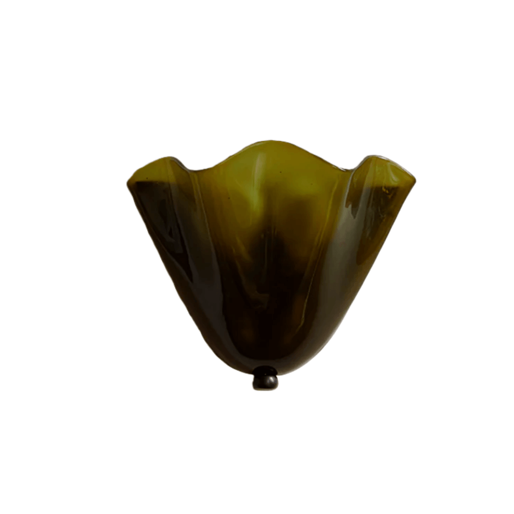 Organic Sculptural Wall Light — Petal-Form Earthy Tone for Bedroom - Flindria