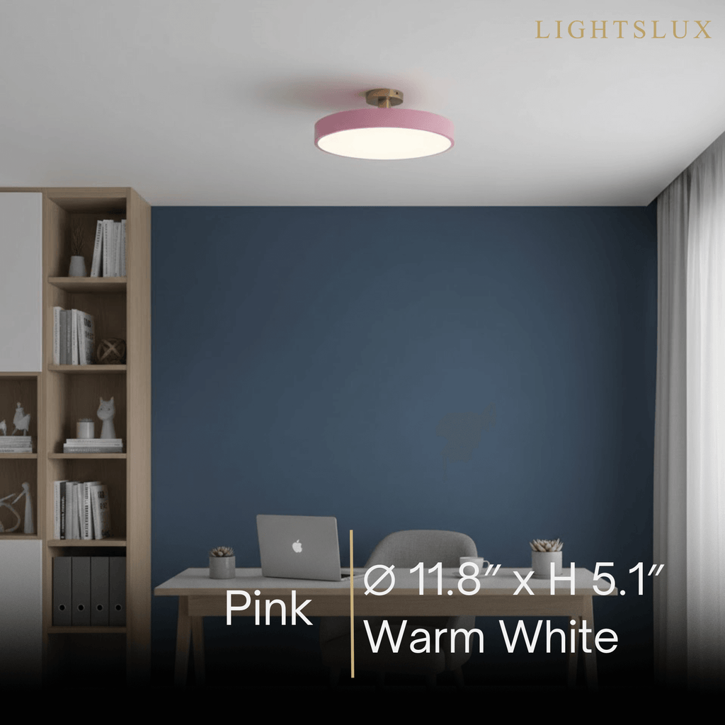 Modern Flush Mount Ceiling Light – Black and Gold LED Lamp for Living Room - Flindria