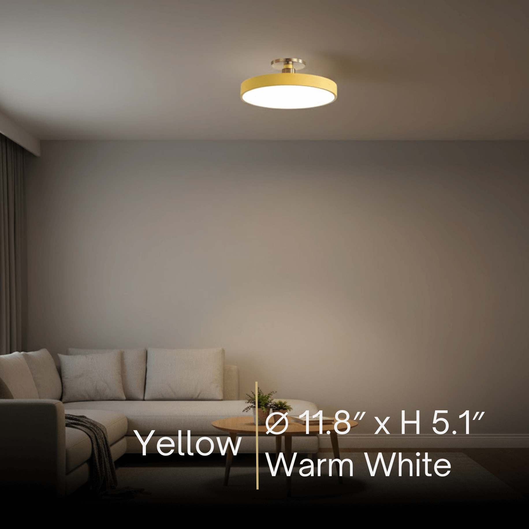 Modern Flush Mount Ceiling Light – Black and Gold LED Lamp for Living Room - Flindria
