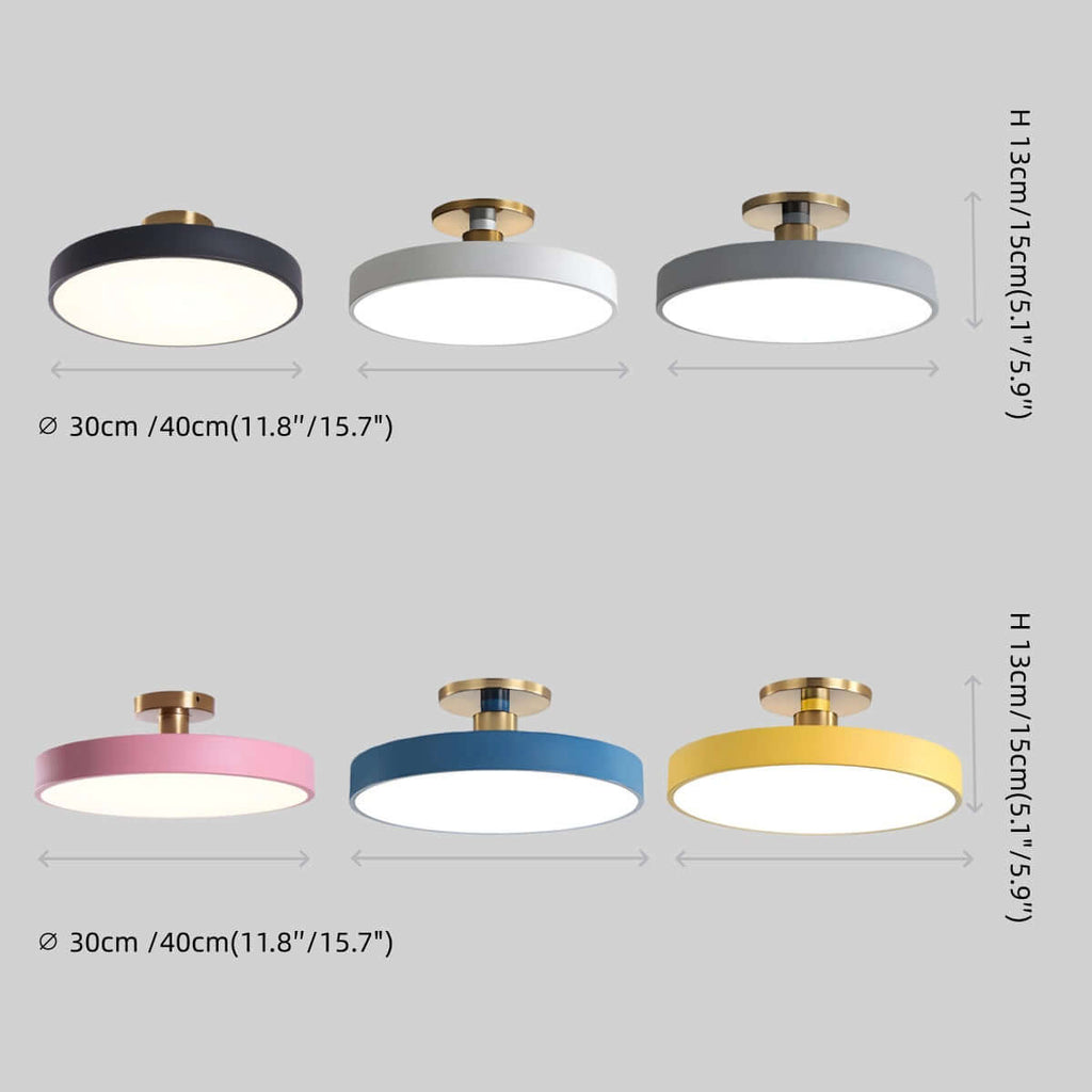 Modern Flush Mount Ceiling Light – Black and Gold LED Lamp for Living Room - Flindria