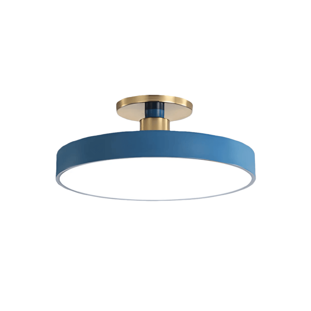 Modern Flush Mount Ceiling Light – Black and Gold LED Lamp for Living Room - Flindria