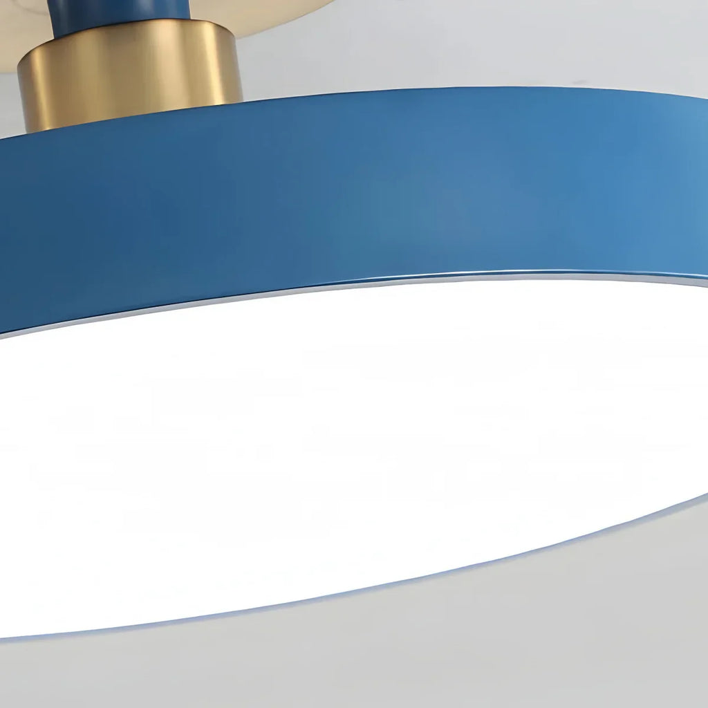 Modern Flush Mount Ceiling Light – Black and Gold LED Lamp for Living Room - Flindria