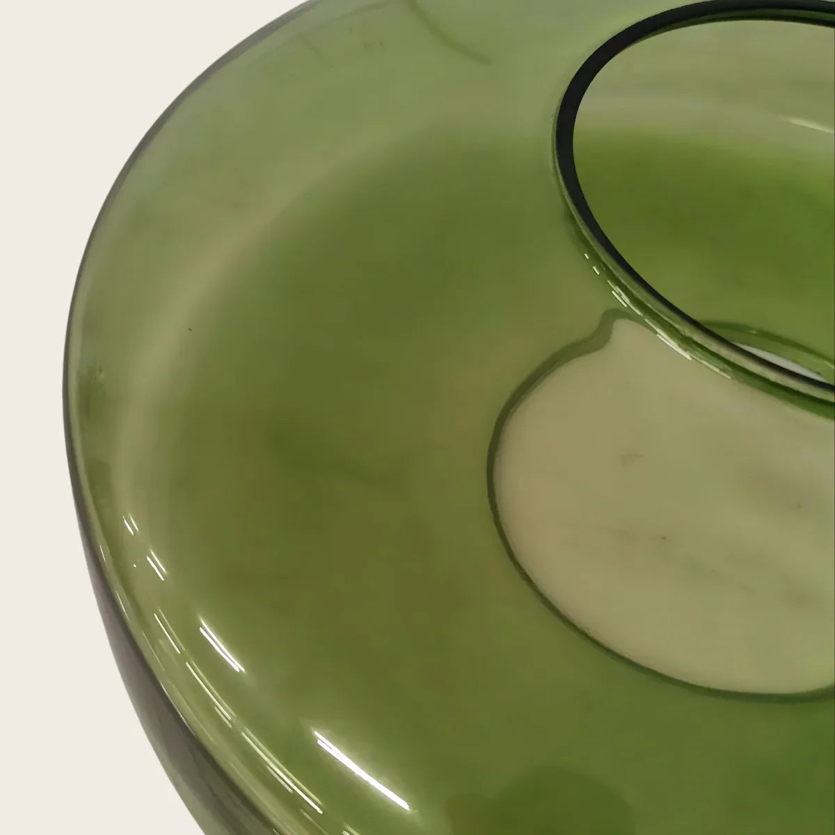 モダングラスペンダントライト – スモークグレー、グリーン、アンバーのブラックLED天井ランプ ダイニングルーム用 - Flindria