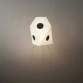 Japanese Rice Paper Floor Lamp — Translucent Angled Shade & Black Metal Frame - Flindria