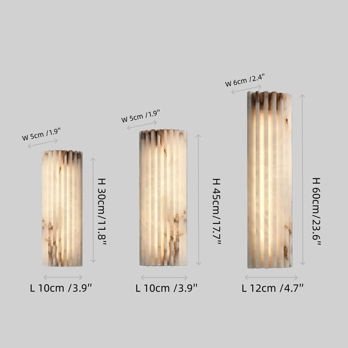 Modern Alabaster Wall Light – White Natural Stone LED Wall Lamp for Living Room - Flindria